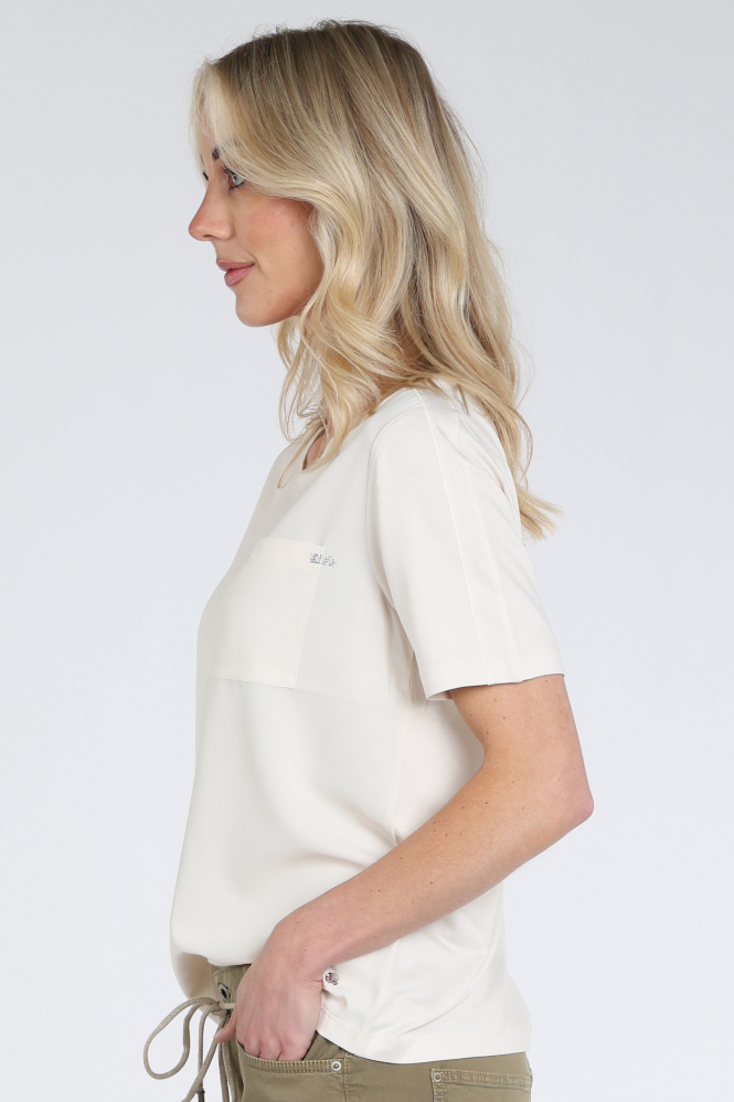 Monari 410467 Blouse korte mouw Beige