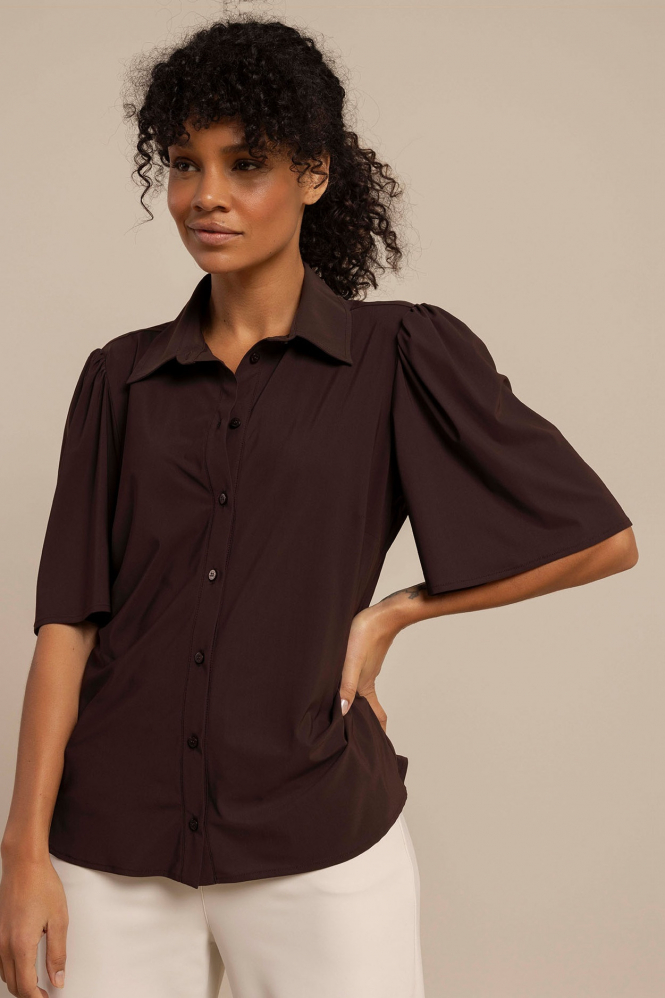 Studio Anneloes 91536 Poppy Blouse korte mouw Bruin
