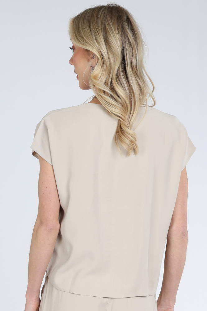 Knit-Ted 261p152 tess Blouse korte mouw Beige