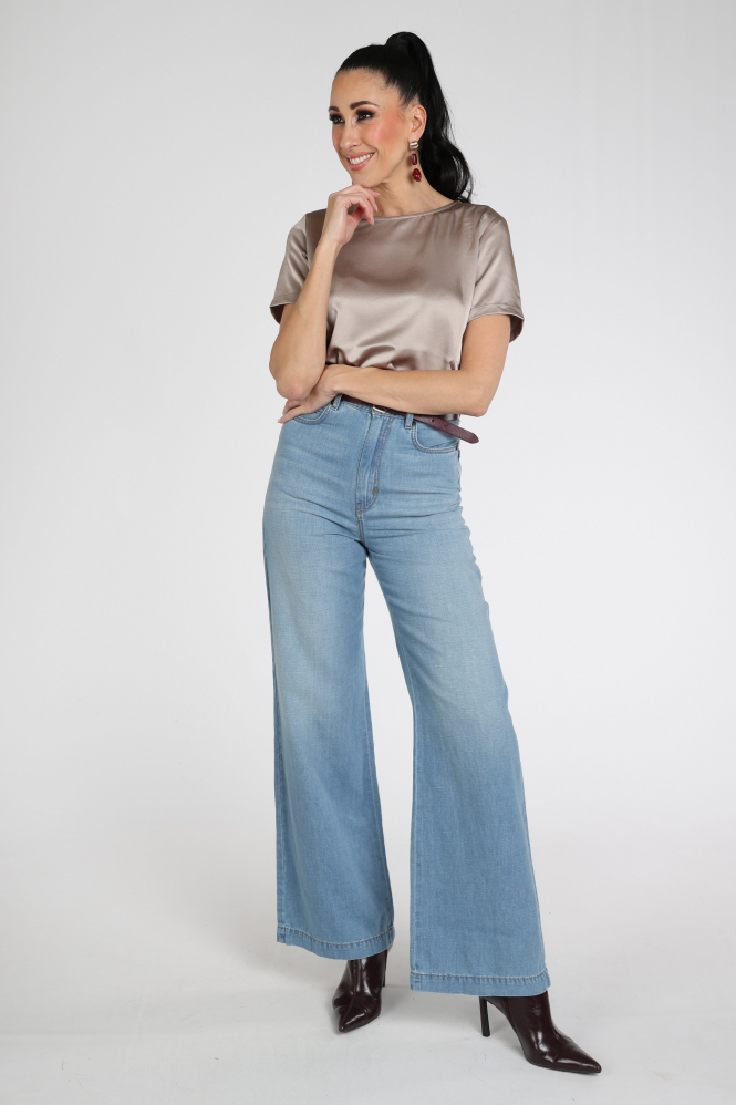 MaxMara Zona mm13103 Blouse korte mouw Beige