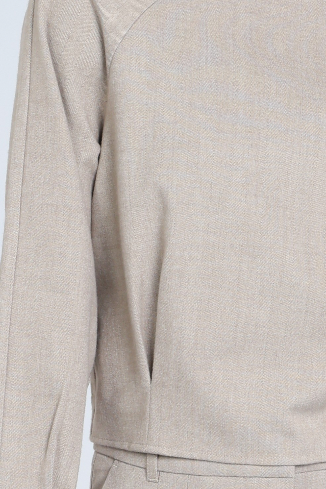 Yaya 01-701426-610 Blouse korte mouw Beige
