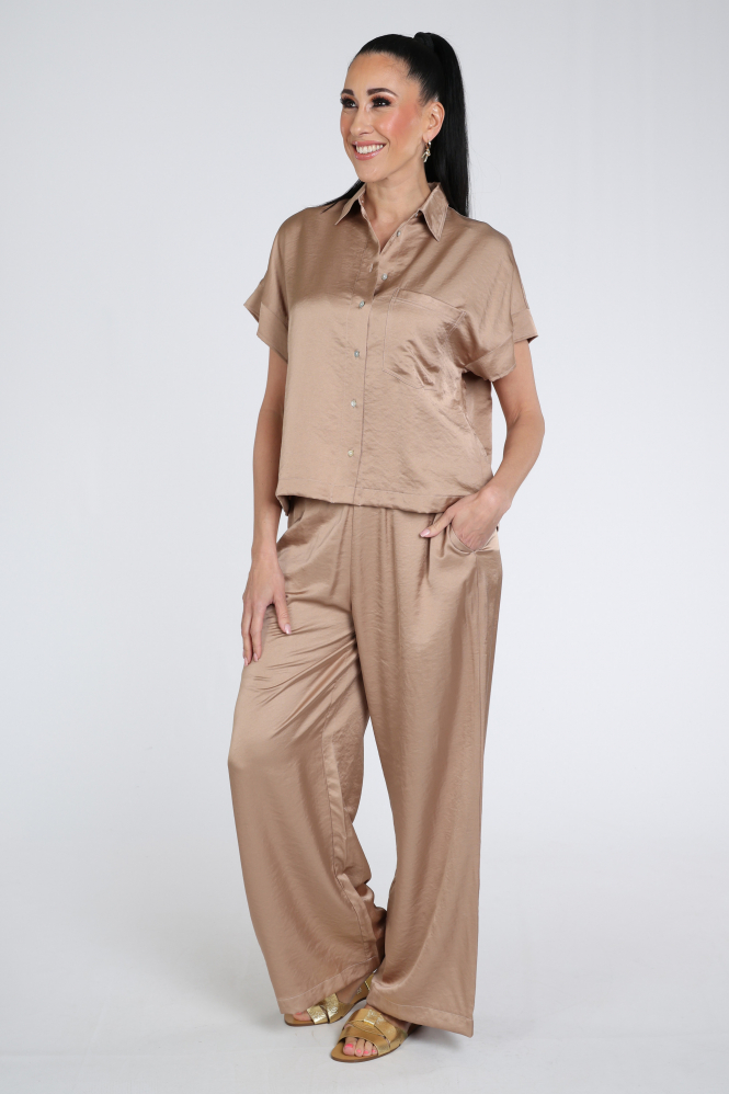 Knit-Ted 261p134 paris Blouse korte mouw Bruin