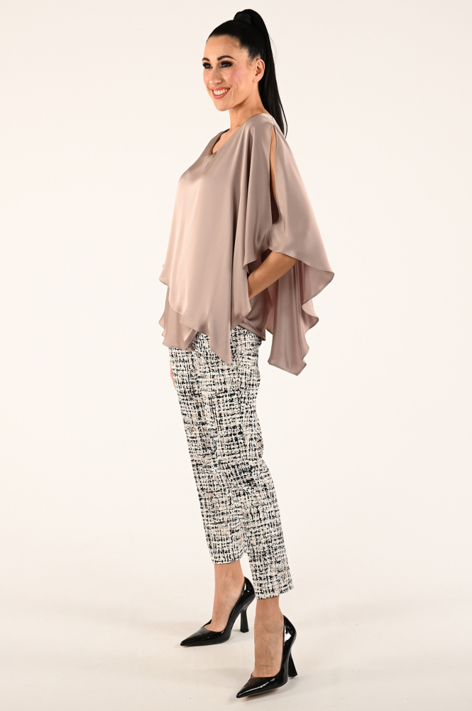 Joseph Ribkoff 233754 Blouse korte mouw Bruin