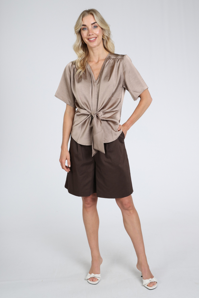 Neo Noir 165695 Blouse korte mouw Bruin
