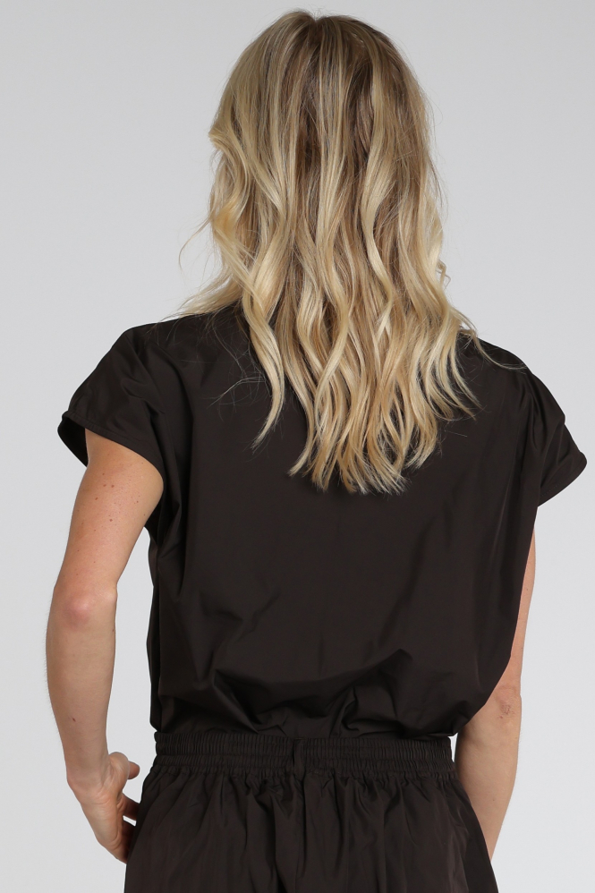 Summum 2s3526-12259 Blouse korte mouw Bruin