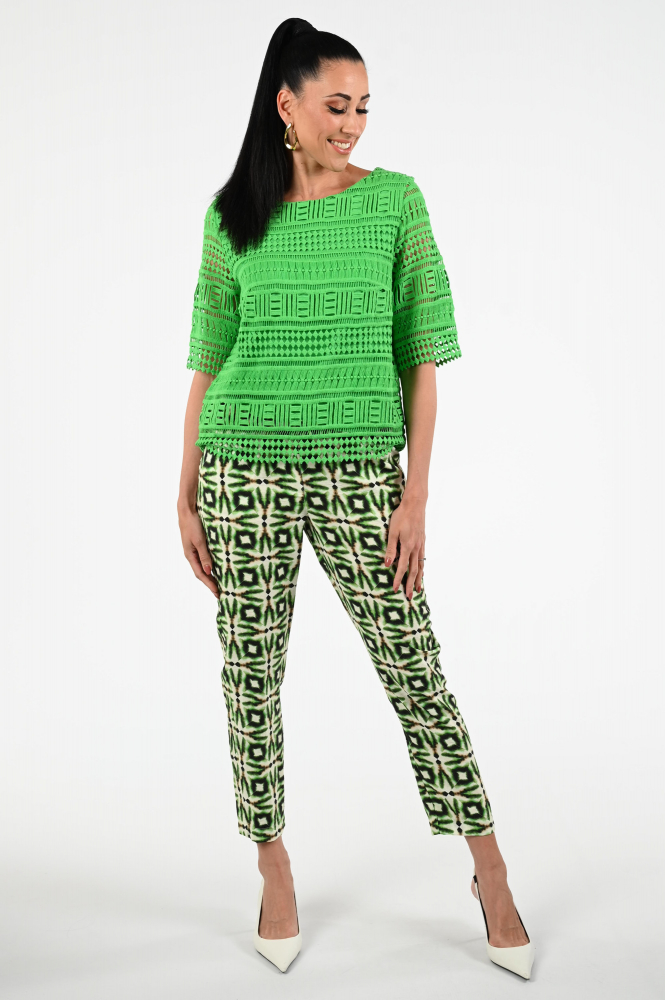 KYRA Ziggy Blouse korte mouw Groen