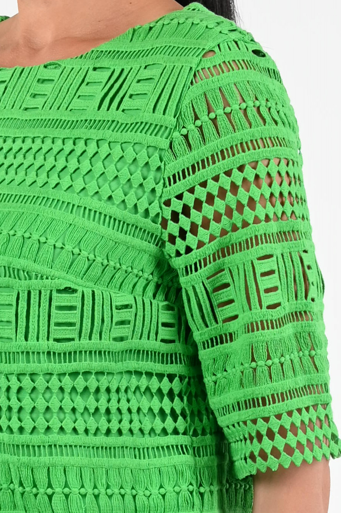 KYRA Ziggy Blouse korte mouw Groen