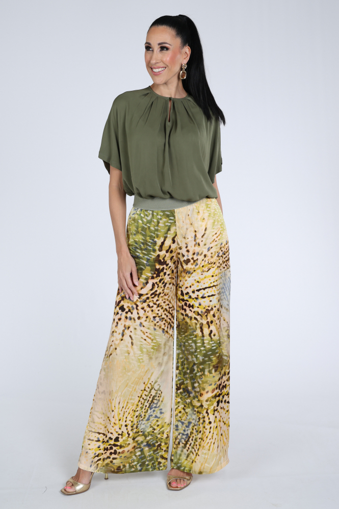 Caroline Biss 1628 Blouse korte mouw Groen