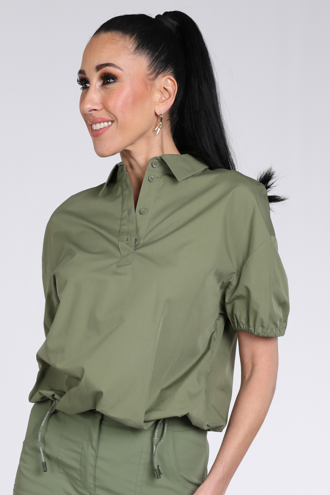 Marc Cain AS 51.21 W80 Blouse korte mouw Groen