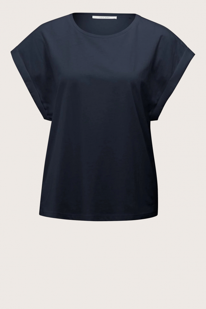 Yaya 01-709290-506 Blouse korte mouw Blauw