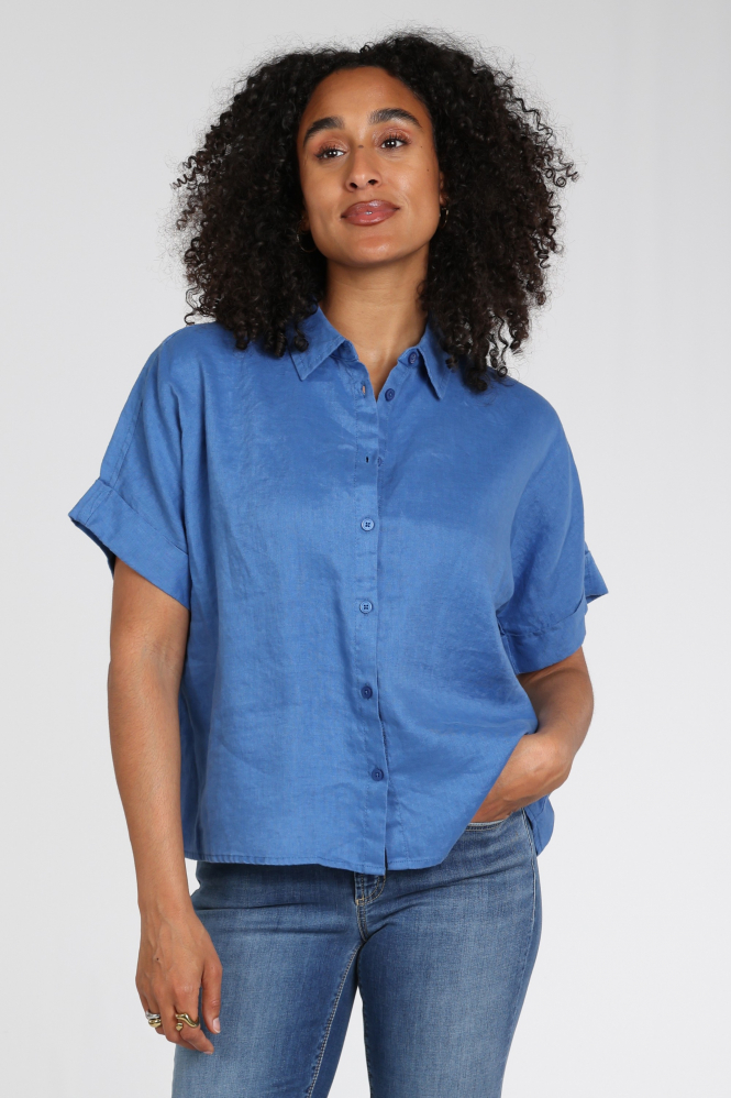 Emotions 126124 Blouse korte mouw Blauw