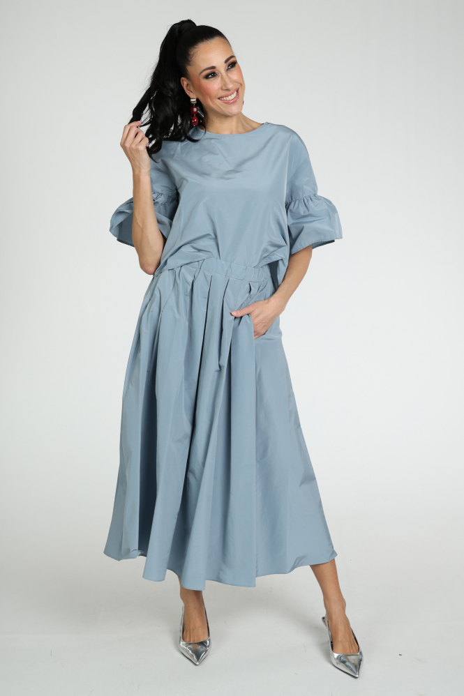 MaxMara break mm10007 Blouse korte mouw Blauw