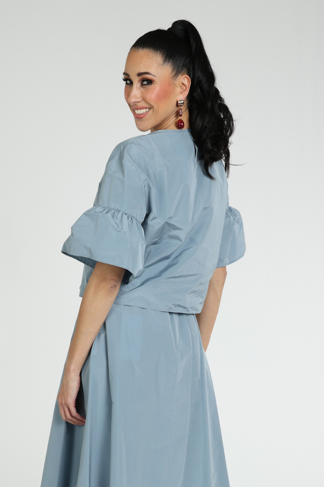 MaxMara break mm10007 Blouse korte mouw Blauw