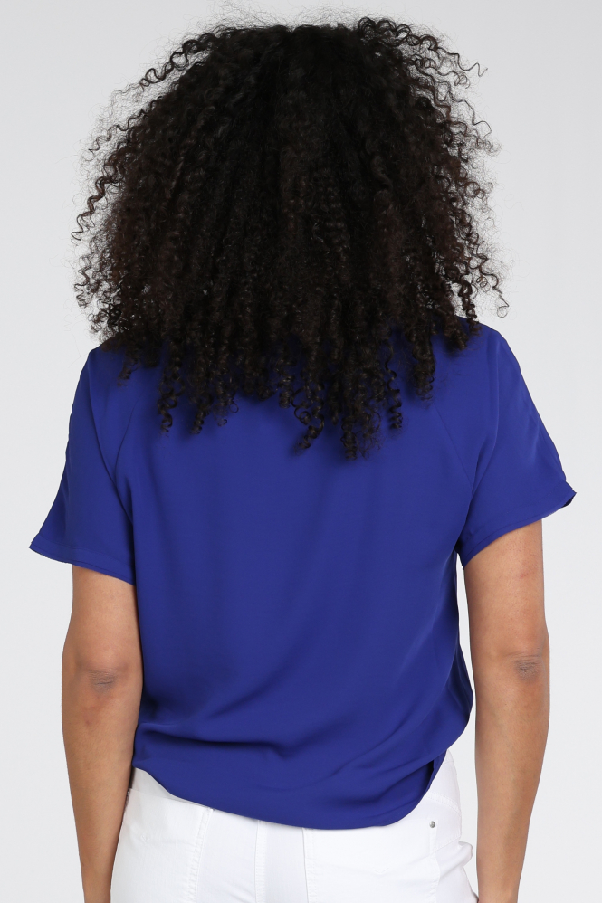 Marc Cain AA 51.02 W90 Blouse korte mouw Blauw