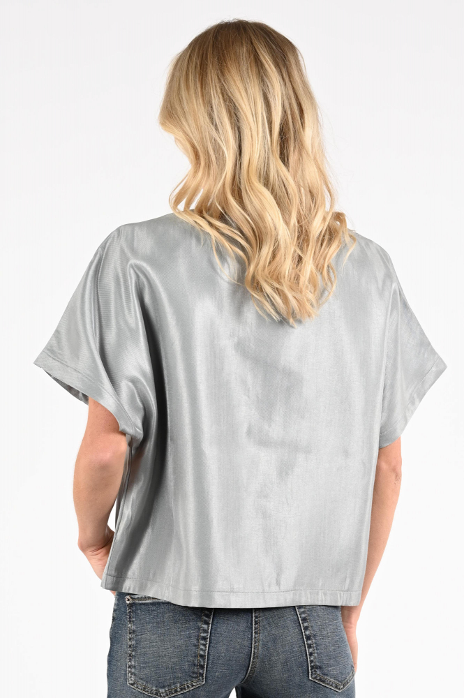 Aimée the label dreamy Blouse korte mouw Blauw