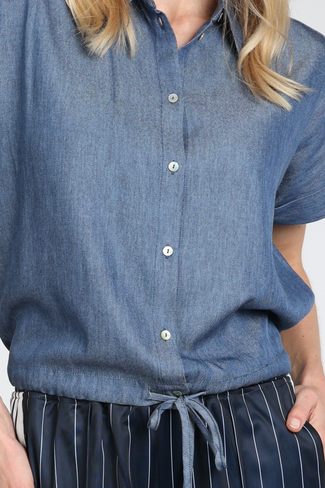 Geisha 63294-20 Blouse korte mouw Blauw