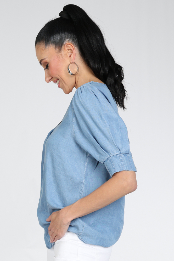 Geisha NIKITA Blouse korte mouw Blauw