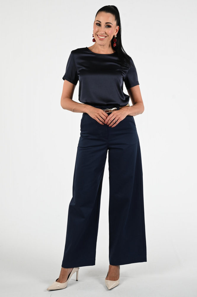MaxMara Gilbert mm13066 Blouse korte mouw Blauw