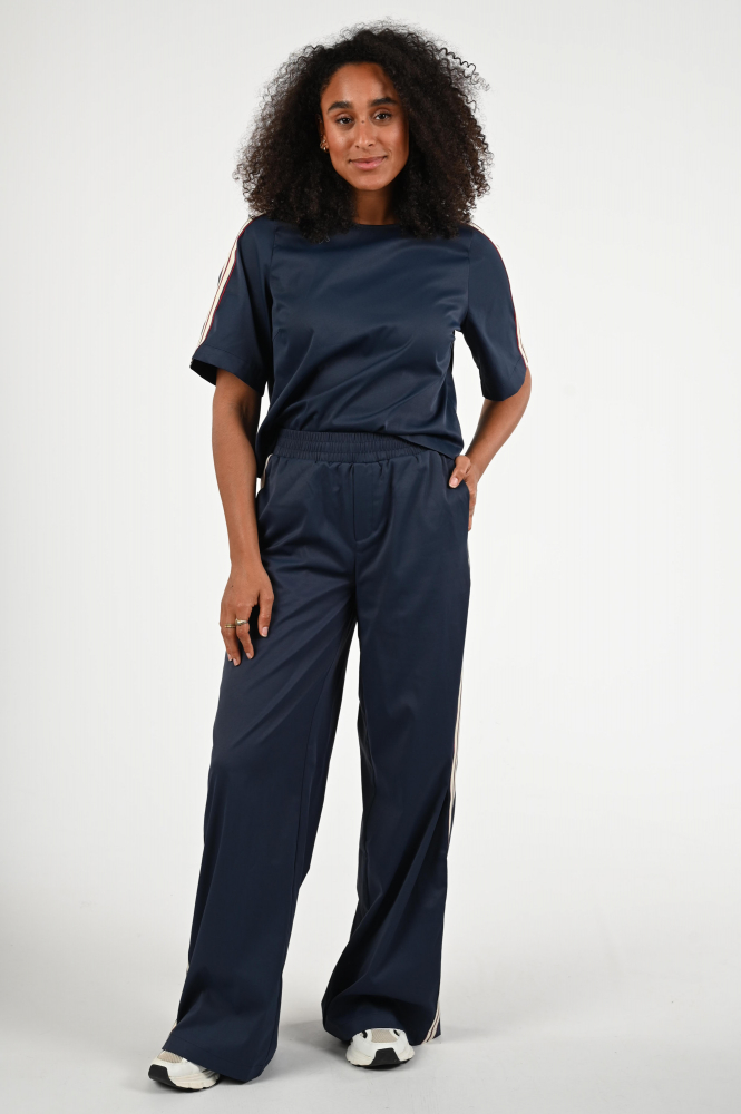 Co'couture Mingus cc blouse Blouse korte mouw Blauw