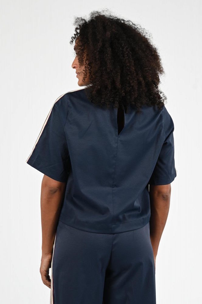Co'couture Mingus cc blouse Blouse korte mouw Blauw
