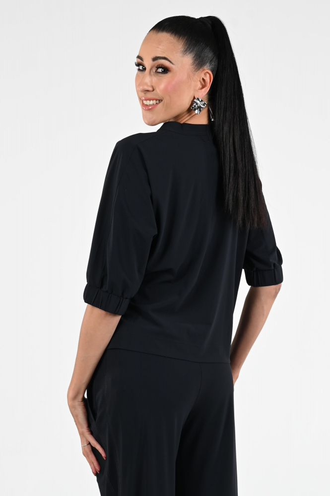 Marc Cain ZS 48.06 J40 Blouse korte mouw Blauw