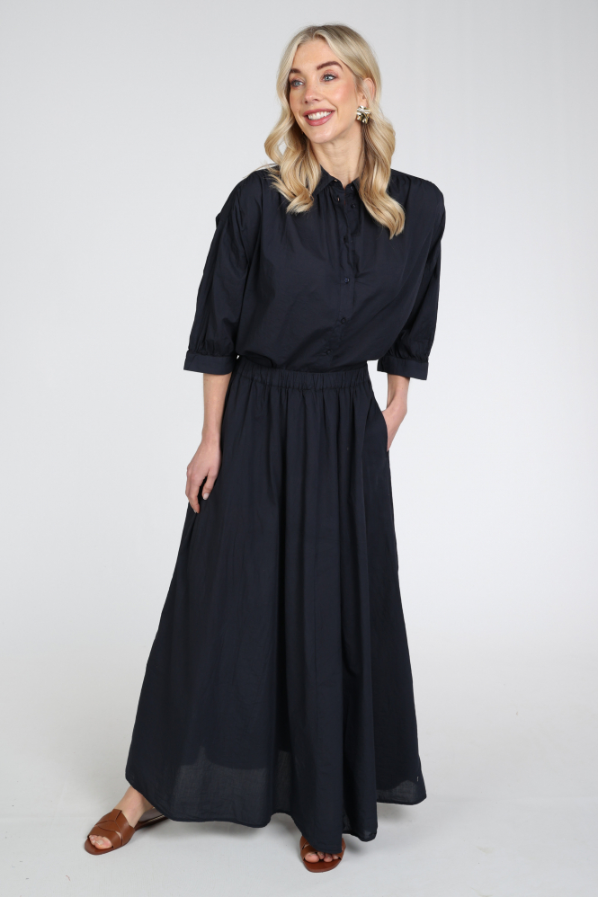 Knit-Ted 261p141 mook Blouse korte mouw Blauw