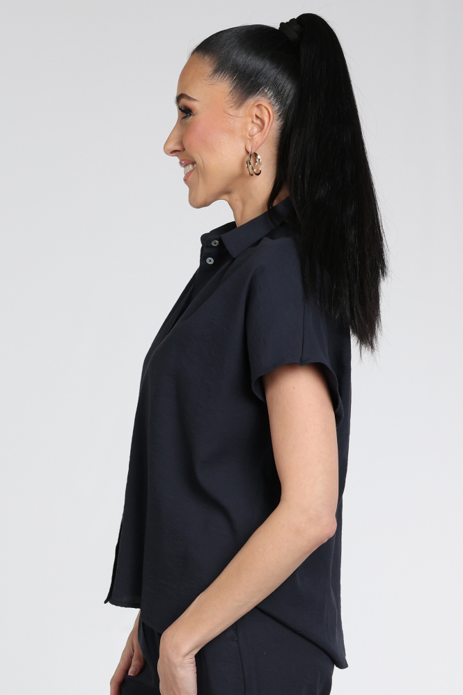 Knit-Ted 261p119 vera Blouse korte mouw Blauw