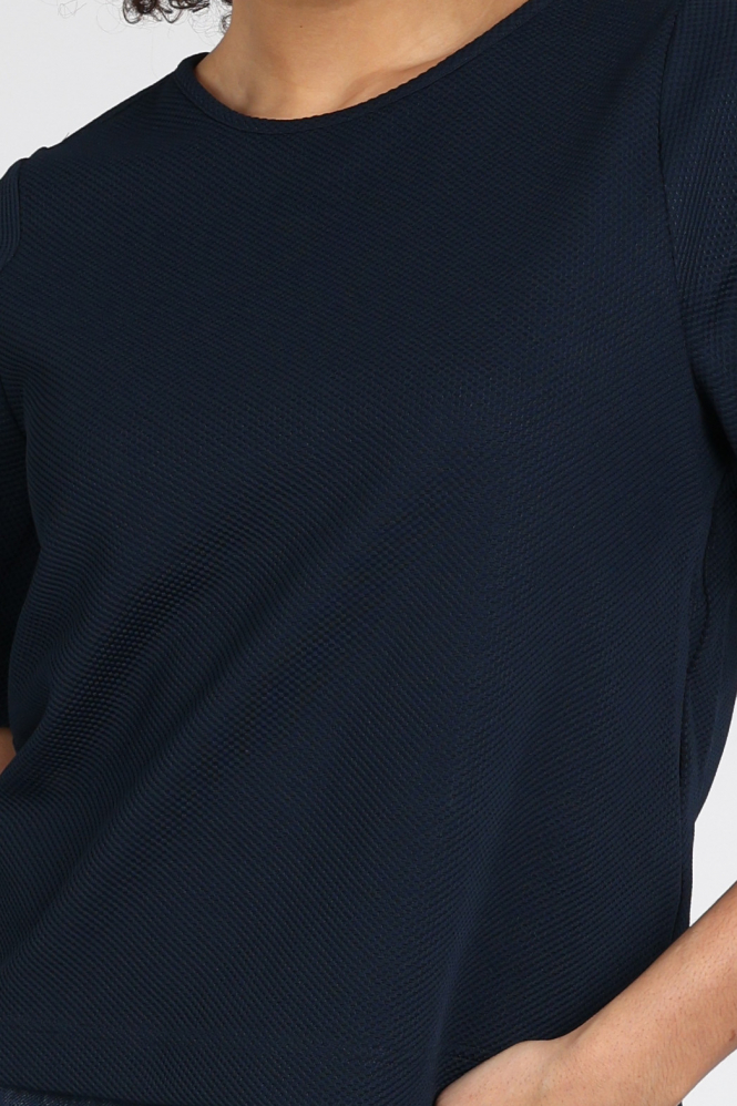 Pom Amsterdam SP9628 Blouse korte mouw Blauw