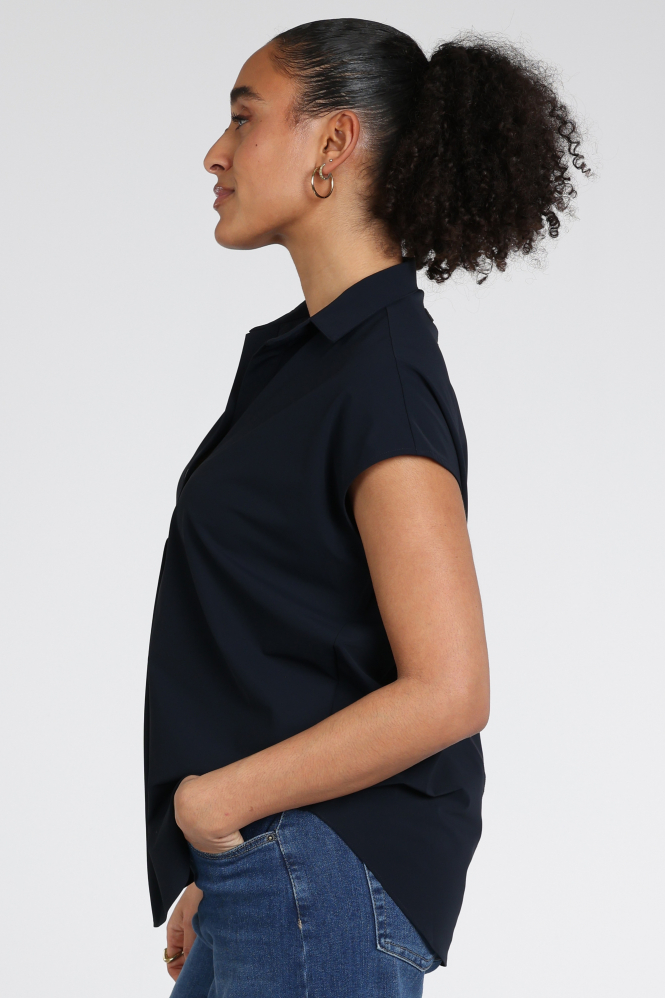 Penn & Ink LYNN Blouse korte mouw Blauw