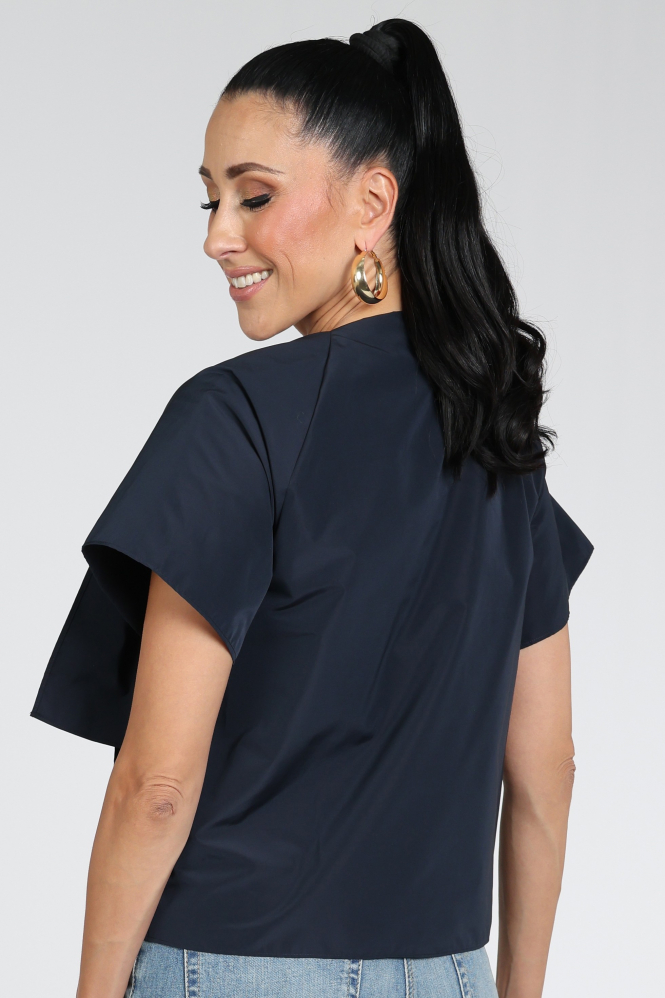 MaxMara recente mm10197 Blouse korte mouw Blauw
