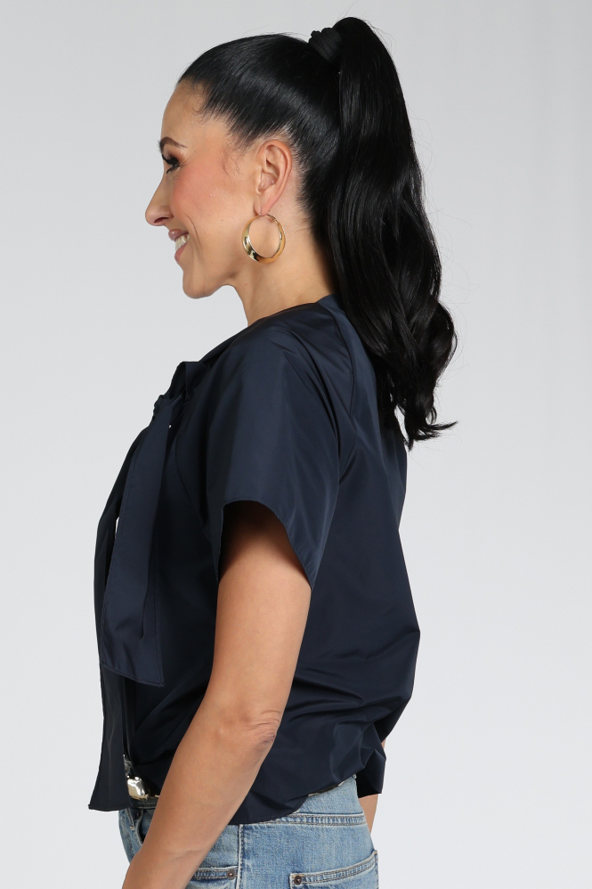 MaxMara recente mm10197 Blouse korte mouw Blauw