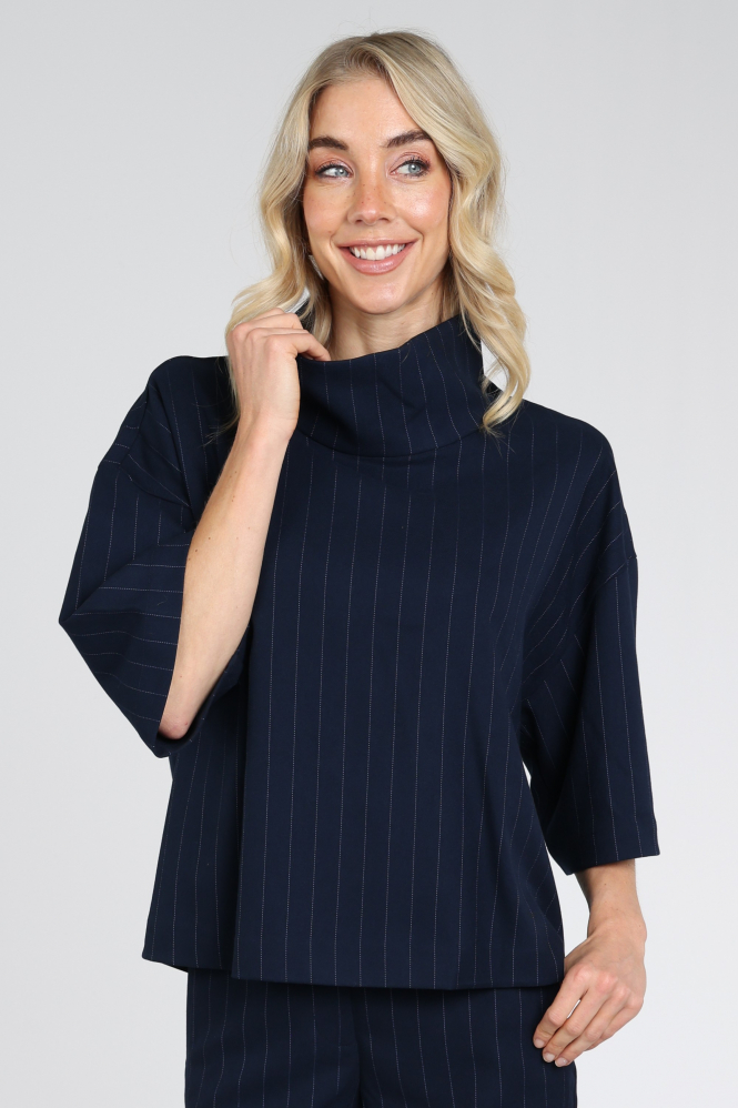 Co'couture 500465 Blouse korte mouw Blauw