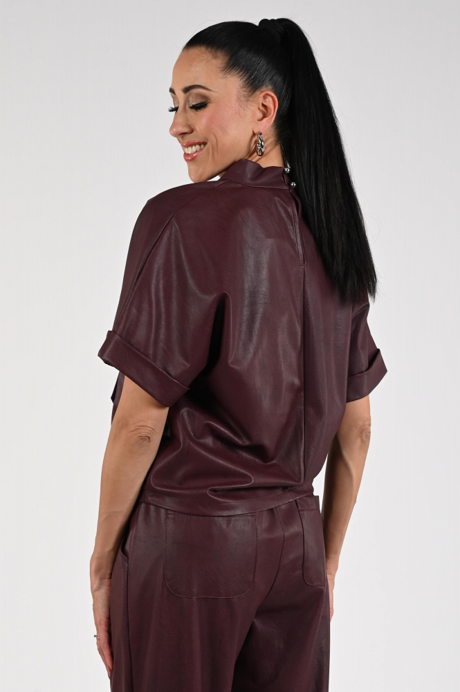 Caroline Biss 4664 Blouse korte mouw Paars