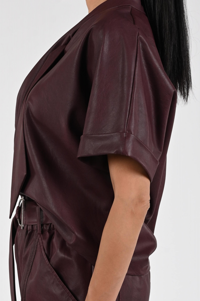 Caroline Biss 4664 Blouse korte mouw Paars