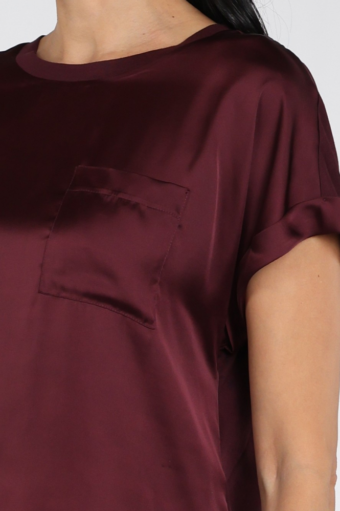 Monari 809753 Blouse korte mouw Rood
