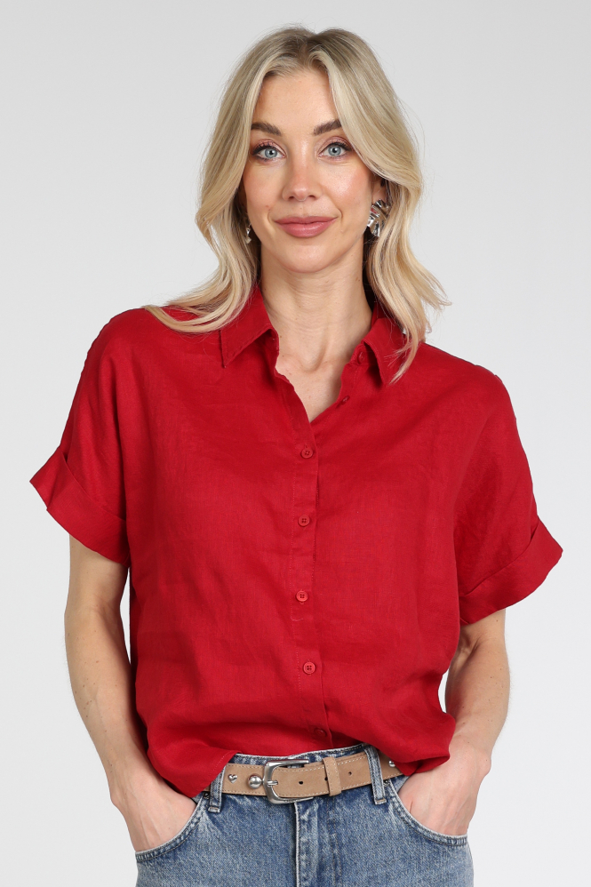 Emotions 126124 Blouse korte mouw Rood