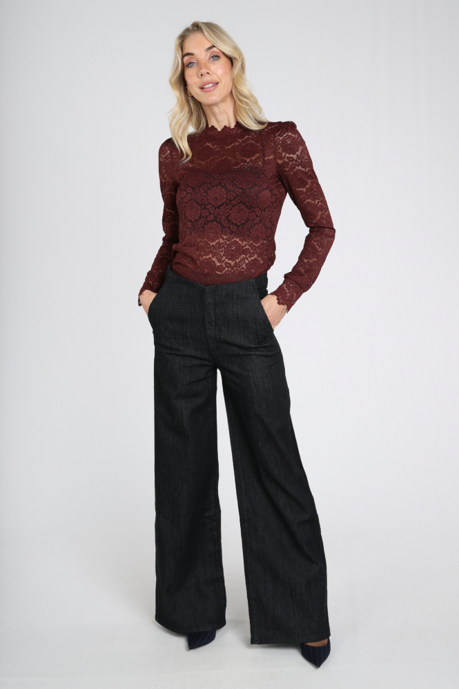 Yaya 01-709432-610 Blouse korte mouw Rood