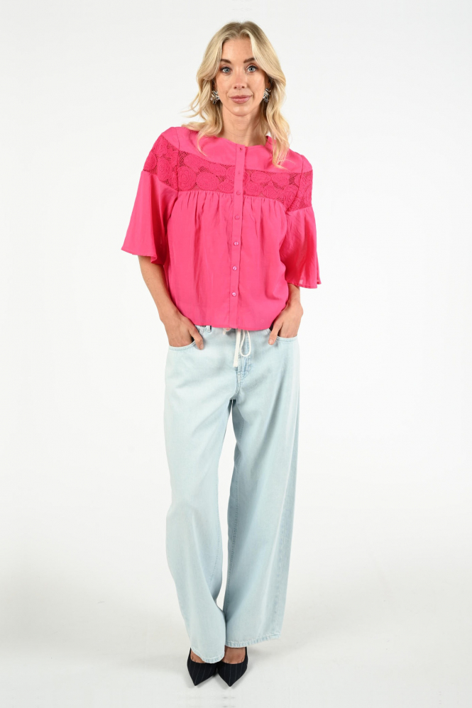 Fabienne Chapot CLTTOP30SS267338 Blouse korte mouw Roze