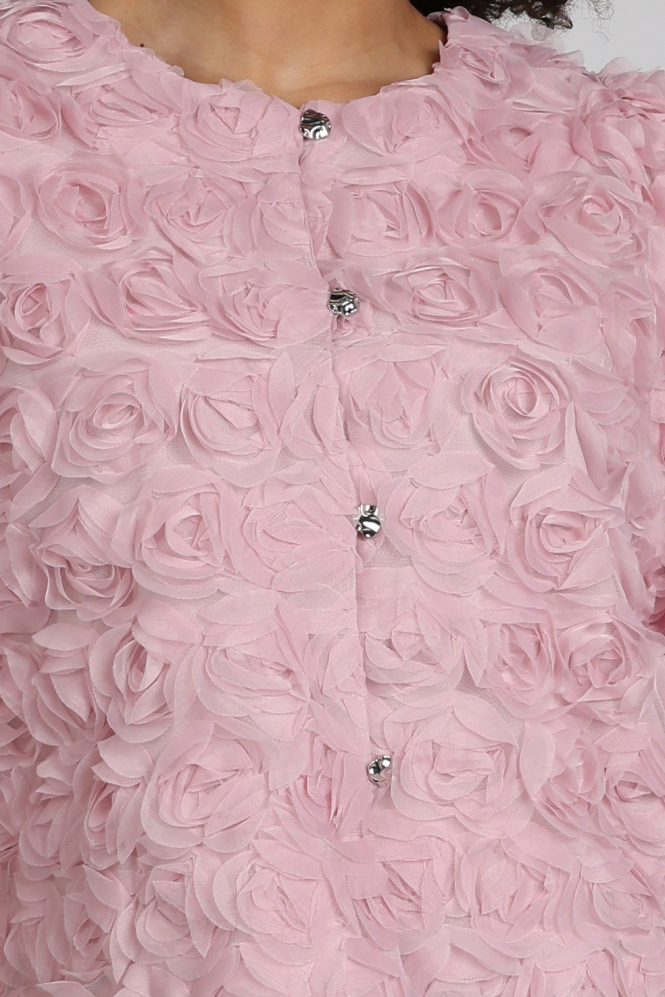 Neo Noir Aisa Flower blouse Blouse korte mouw Roze