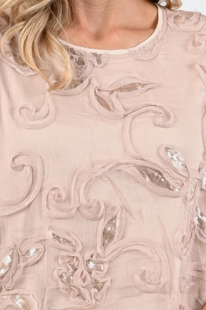 Nukus Octavia top Blouse korte mouw Roze
