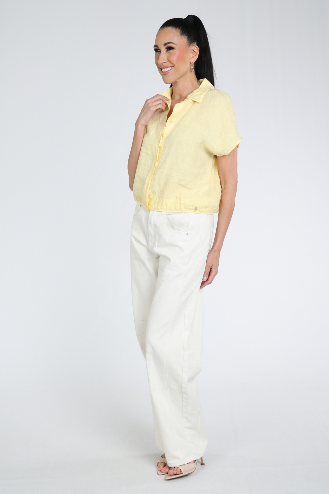 Nukus NKS01188 Blouse korte mouw Geel
