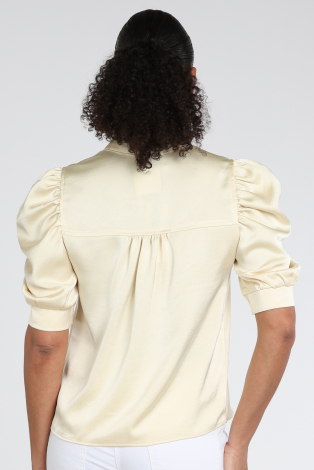 Neo Noir Roella Heavy Sateen blouse Geel