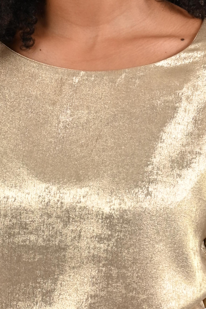 Nukus NKF01024 Blouse korte mouw Goud
