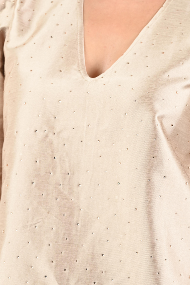Nukus NKF02002 Blouse korte mouw Goud