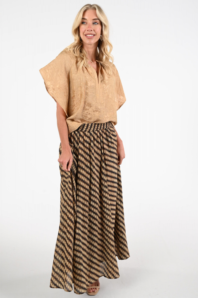 By-Bar 26112041 Blouse korte mouw Goud