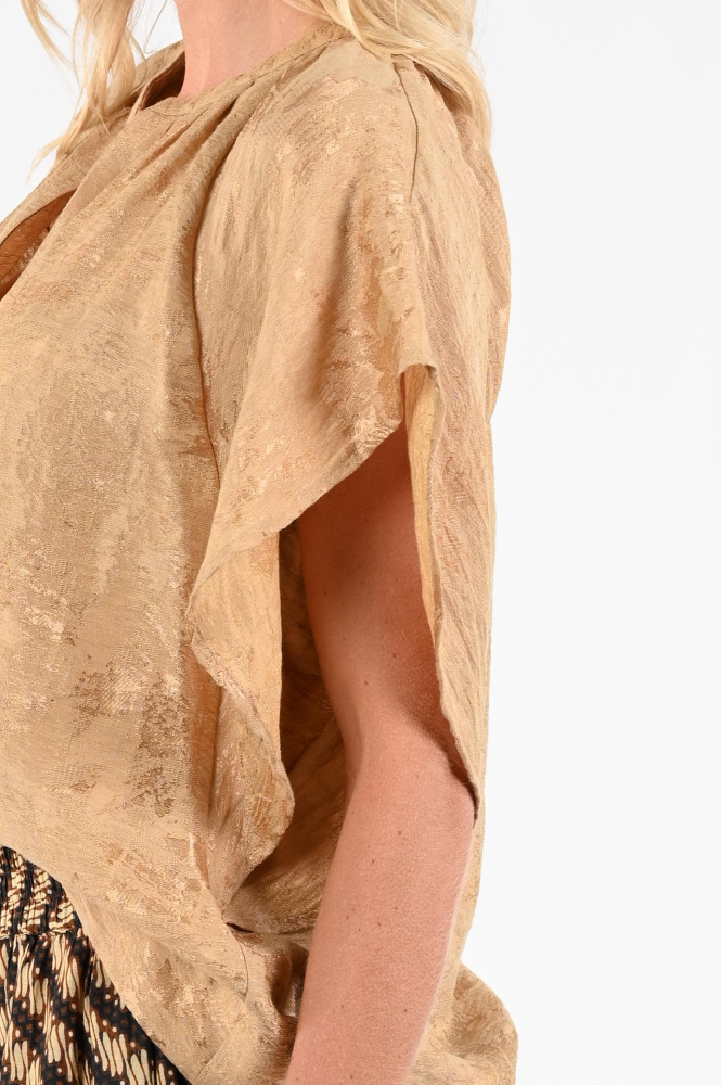 By-Bar 26112041 Blouse korte mouw Goud