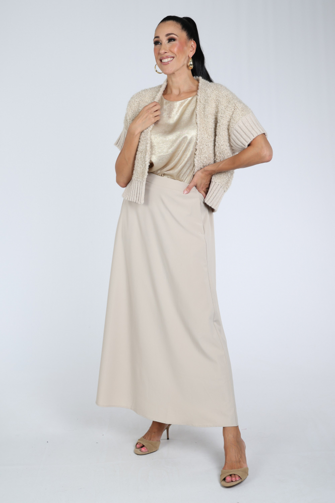 Nukus NKF01024 Blouse korte mouw Goud