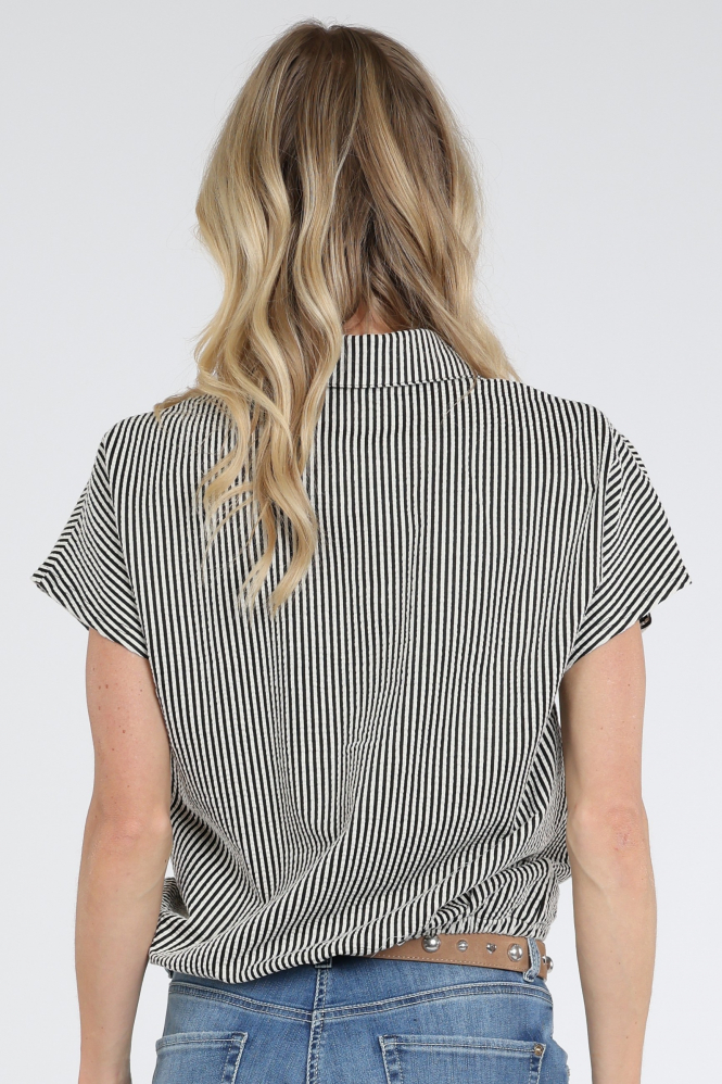 Geisha 63193-20 Blouse korte mouw Zwart