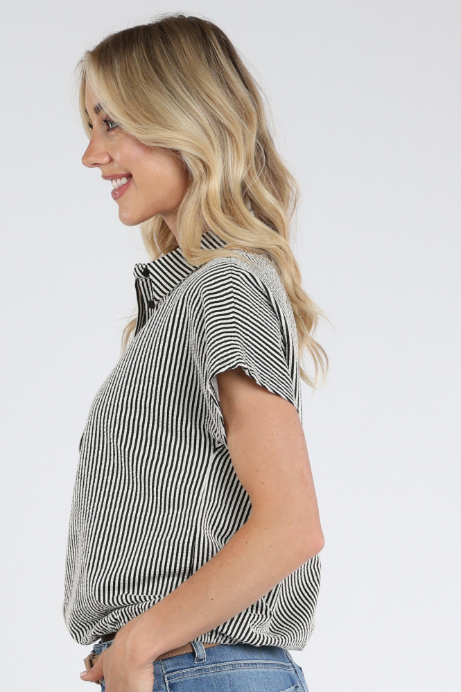 Geisha 63193-20 Blouse korte mouw Zwart