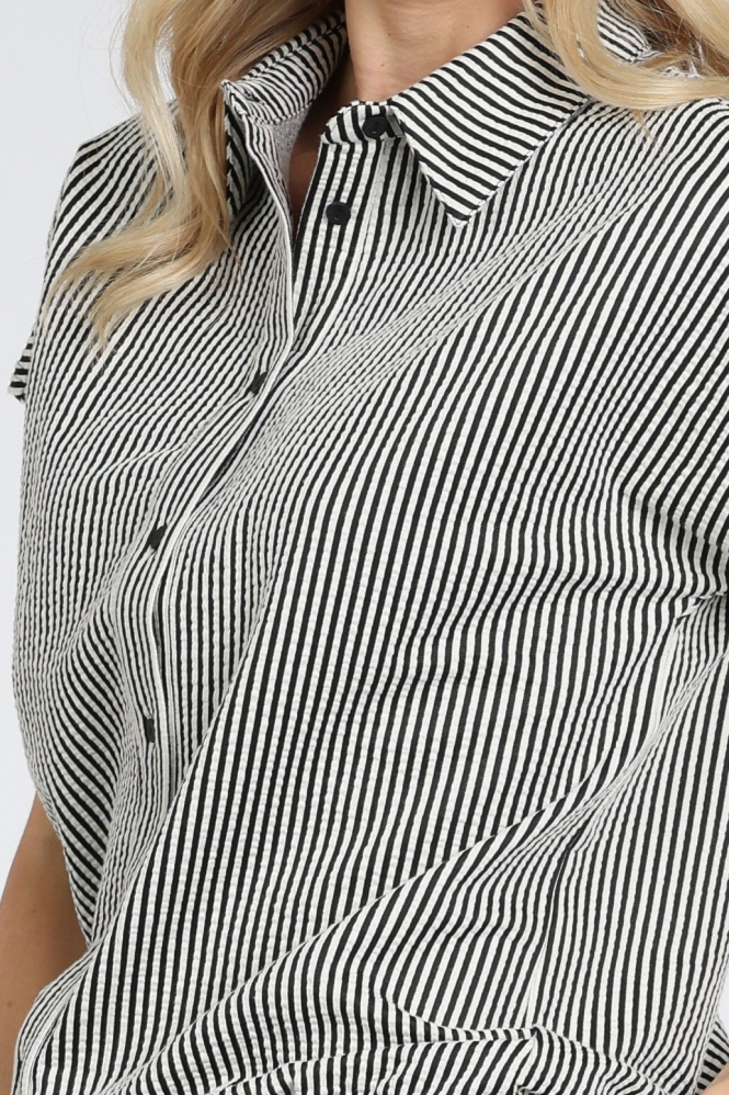 Geisha 63193-20 Blouse korte mouw Zwart